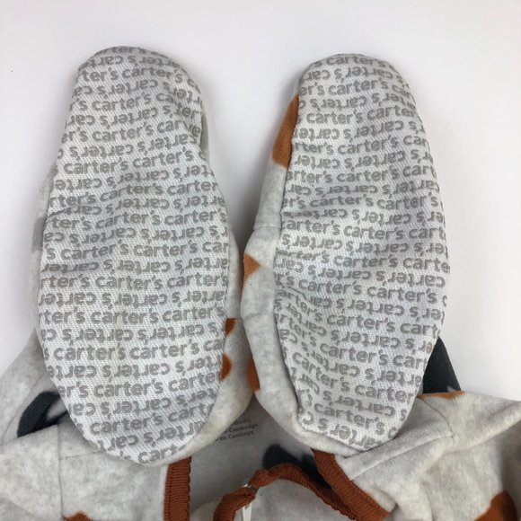 NEW - Carter's 1-Piece Unisex Hearts Soft Cozy Fleece Footie Pajamas Cabincore - Picture 10 of 13